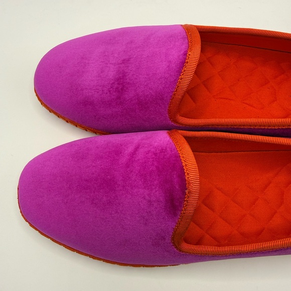 BIRDIES “The Heron” Women’s Hot Pink Velvet Espadrille Loafer Flats Size 6.5 - Picture 3 of 14